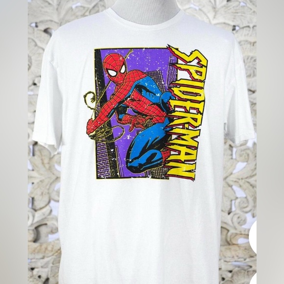 Men’s Marvel Spider-Man Tee - White size XL. New with tags - Picture 1 of 6